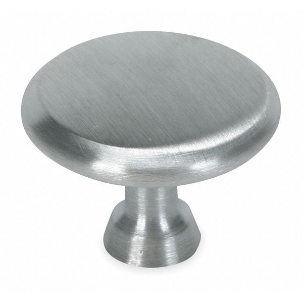 Zoro Select Round Cabinet Knob, Steel, 1 1/4 In L 1WAJ3
