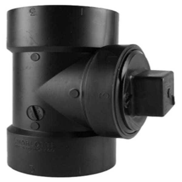 Zoro Select Cleanout Tee with Plug, 4 In FNPT x Hub 03000 | Zoro