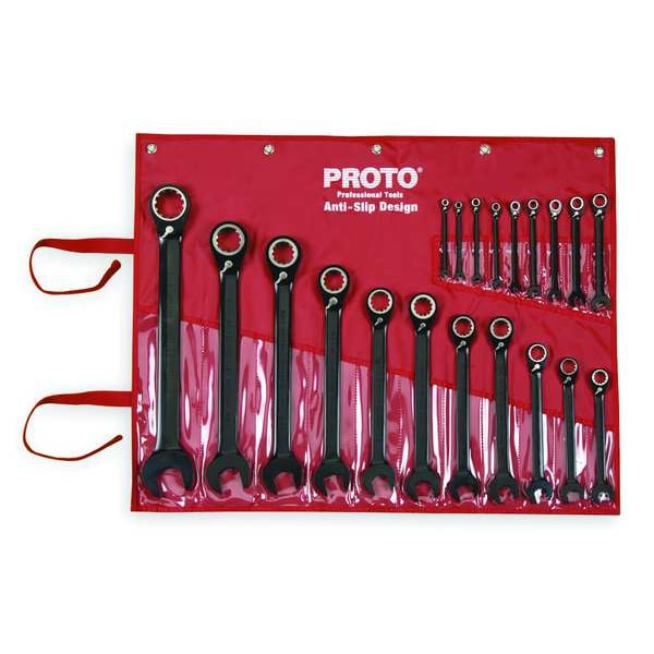 Proto 20-Piece Black Chrome Reversible Combination