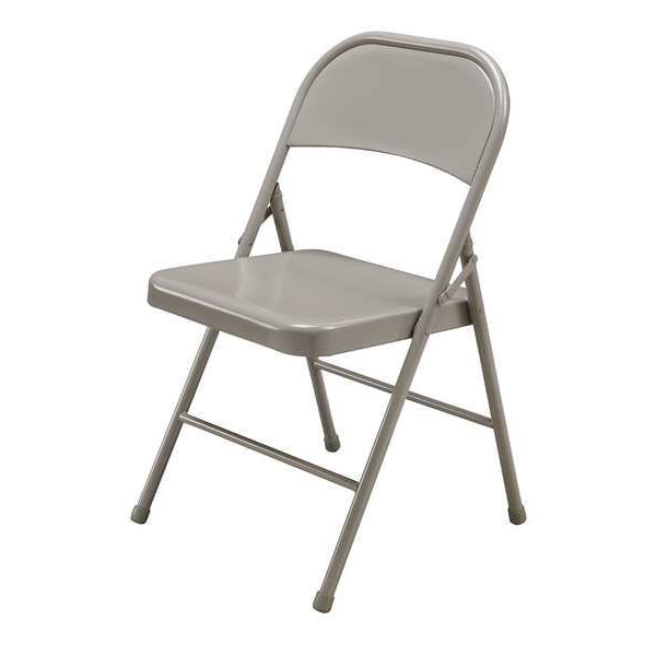 Zoro Select Steel Folding Chair, Beige 1W985 | Zoro