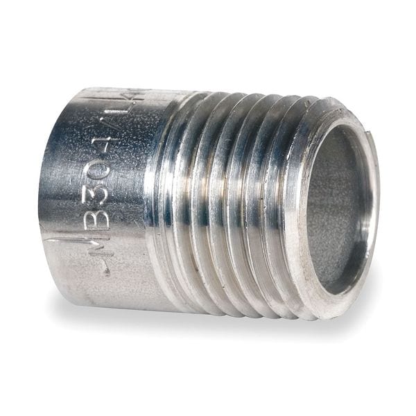 Zoro Select 1/4" MNPT x 3" TOE Stainless Steel Pipe Nipple Sch 40 T6WNB5