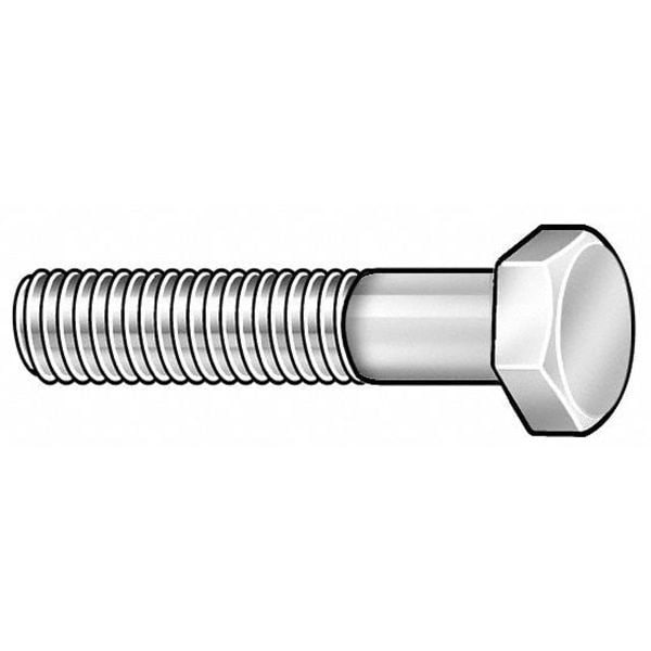 Zoro Select Hex Head Cap Screw, Plain 3-3/4" L, 50 PK 402074-PG