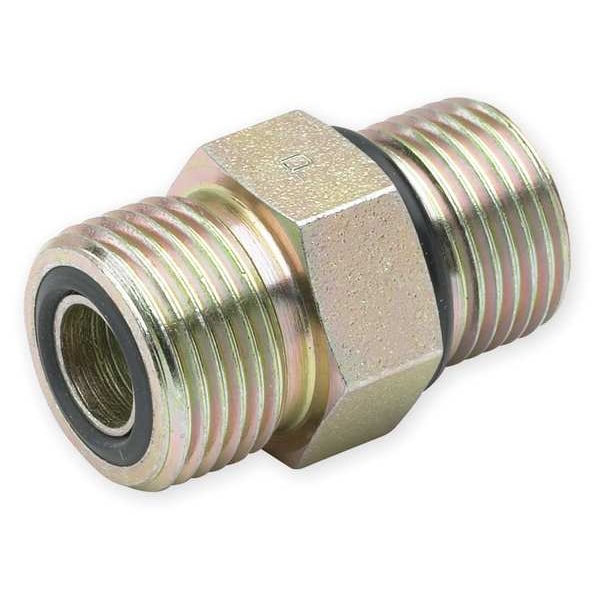 Parker 1/2" SAE-ORB x ORFS 316 SS Straight Thread Connector 8 F5OLO-SS