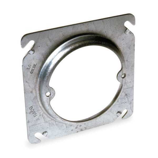 Raco Fixture Cover, 1 Gang, Galvanized Zinc, Square Box Type 767 Zoro