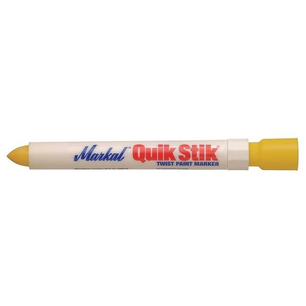 Markal Solid Paint Marker, Large Tip, Yellow Color Family 61053 Zoro