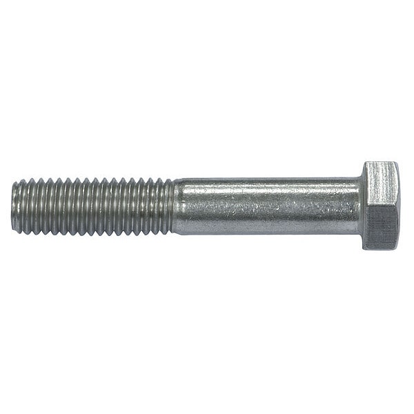 Zoro Select 9/16"-12 Hex Head Cap Screw, Plain Stainless Steel, 3-1/2" L 1YA33