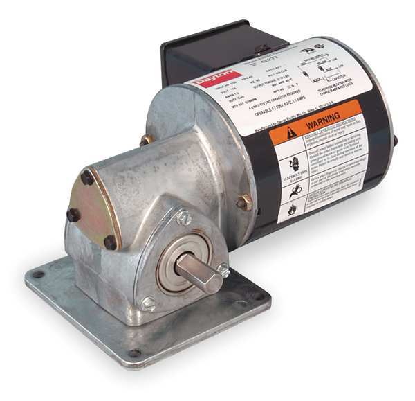 Dayton AC Gearmotor, 23.0 in-lb Max. Torque, 173 RPM Nameplate RPM, 115V AC Voltage, 1 Phase 1XFY7