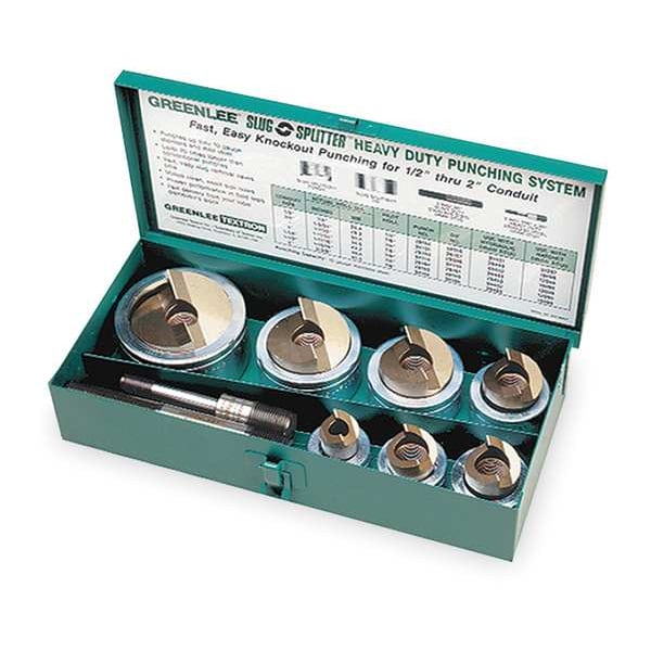 Greenlee 8 Piece Hydraulic Punch Driver Set, 10 ga. 7307 Zoro