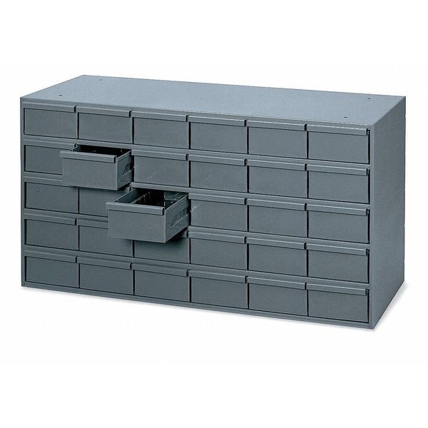 Durham Mfg Drawer Bin Cabinet with 30 Drawers, Prime Cold Rolled Steel, 33 3/4 in W x 17 3/4 in H x 12 1/4 in D 014-95