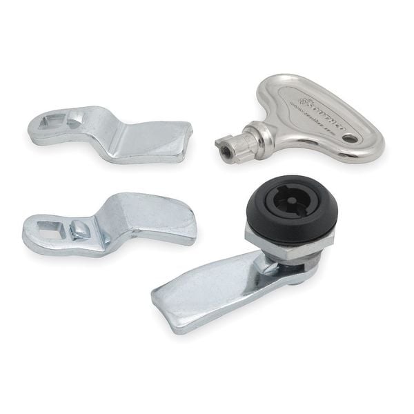 Zoro Select Cam Latch, Keyed, Black Powder Coated, Catch