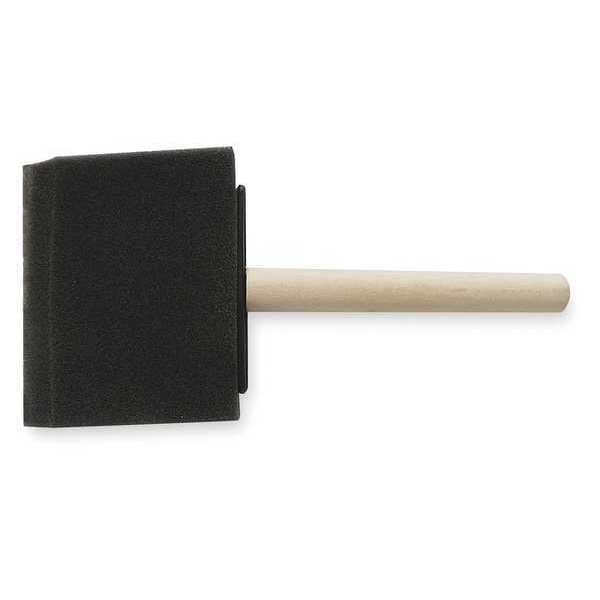 Zoro Select 3" Flat Sash Paint Brush, Foam Bristle, Unfinished Wood Handle 1XRK2 Zoro