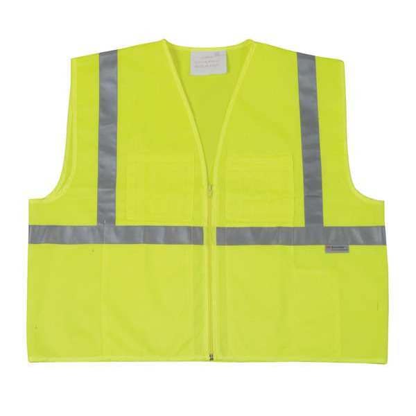 Condor 2XL Class 1 High Visibility Vest, Lime 1YAF5