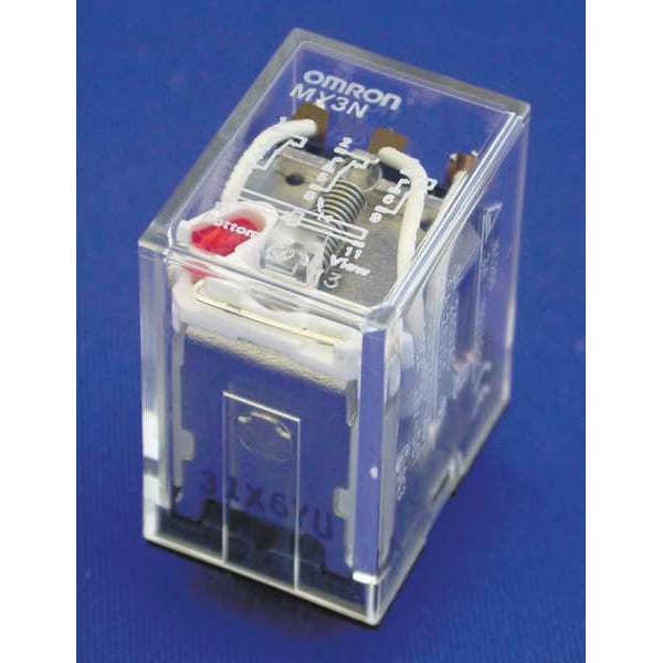 Omron General Purpose Relay, 120V AC Coil Volts, Square, 11 Pin, 3PDT MY3N-AC110/120