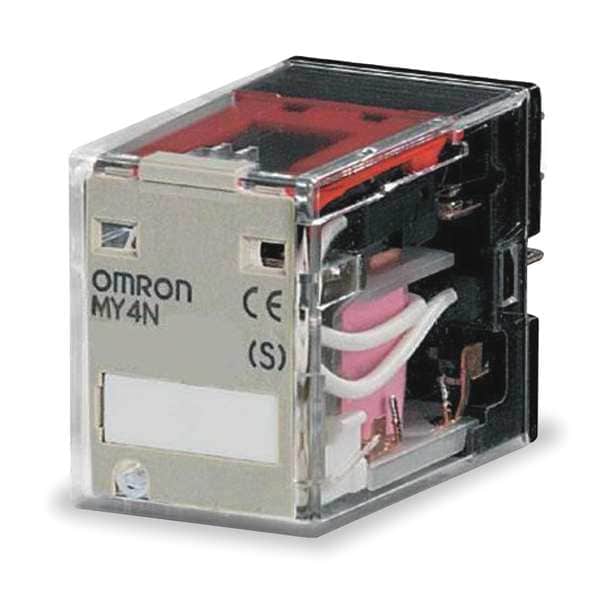 Omron General Purpose Relay, 240V AC Coil Volts, Square, 14 Pin, 4PDT MY4N-AC220/240(S)