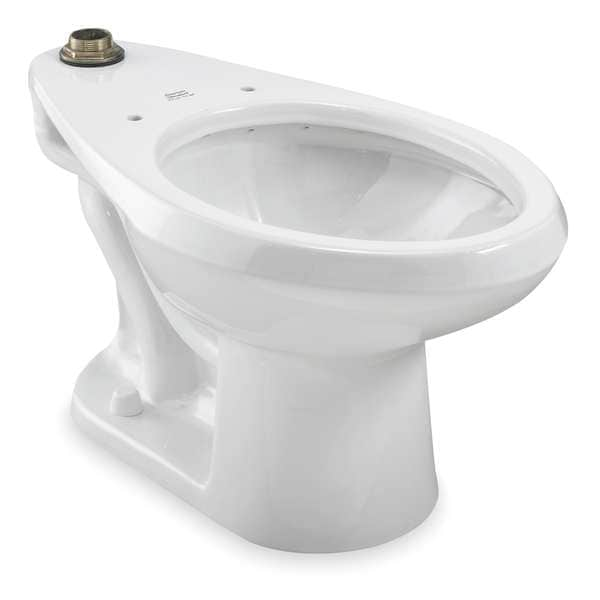 American Standard Toilet Bowl, 1.1 to 1.6 gpf, Flushometer, Floor Mount, Elongated, White 3451001.020