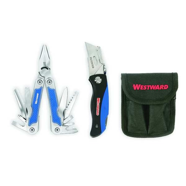 Westward MultiTool/Utility Knife Set, 15 Tools 1YJC7 Zoro