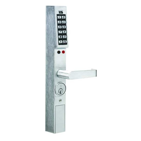 TRILOGY BY ALARM LOCK Electronic Lock,Brushed Chrome,12 Button (DL1300