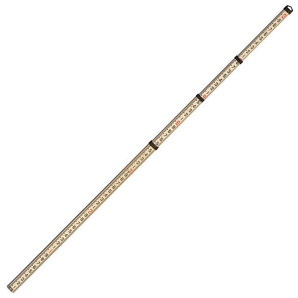 Johnson 406310 46.61 Leveling Rod w/Bag, Aluminum, 13 Ft