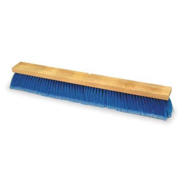 Tough Guy 24 in Sweep Face Floor Sweep, Synthetic, Blue 1YTH6