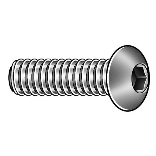 Zoro Select M4-0.70 Socket Head Cap Screw, Plain Stainless Steel, 14 mm Length, 50 PK BHS7X04014-050P1