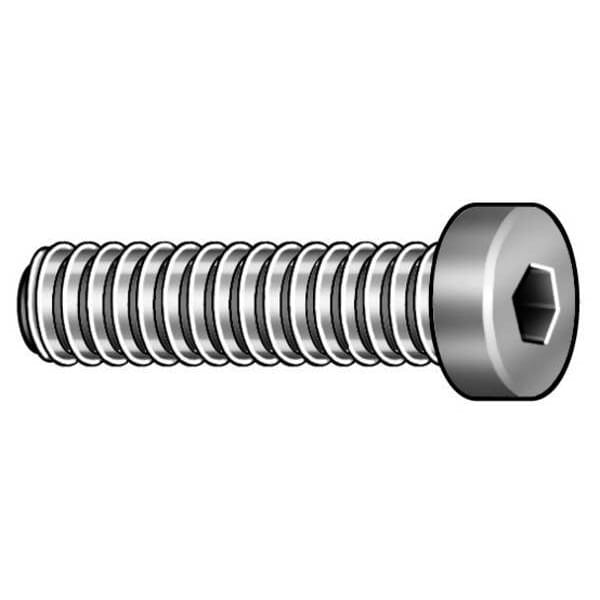 Zoro Select M8-1.25 Socket Head Cap Screw, Black Oxide Steel, 10 mm Length, 25 PK LHS4808010-025P1