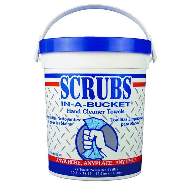 Scrubs Hand Cleaning Towels, 10 in x 12 in, ScrubsinaBucket, 72