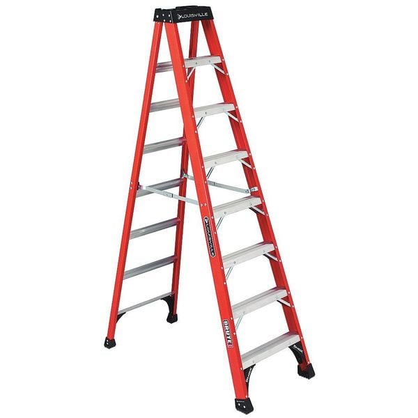 Louisville 8 ft. Fiberglass 375 lb. Stepladder, Type IAA (FS1408HD