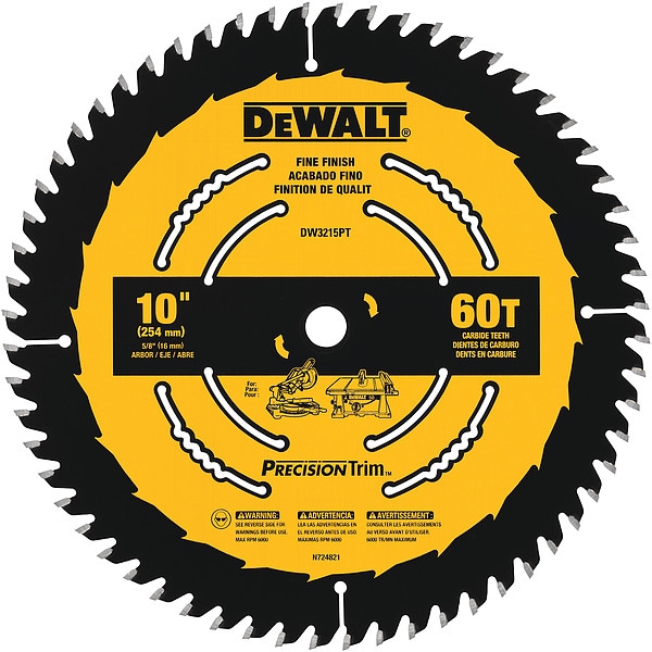 Dewalt 10" Precision Trim Miter/Table Saw Blades DW3215PT