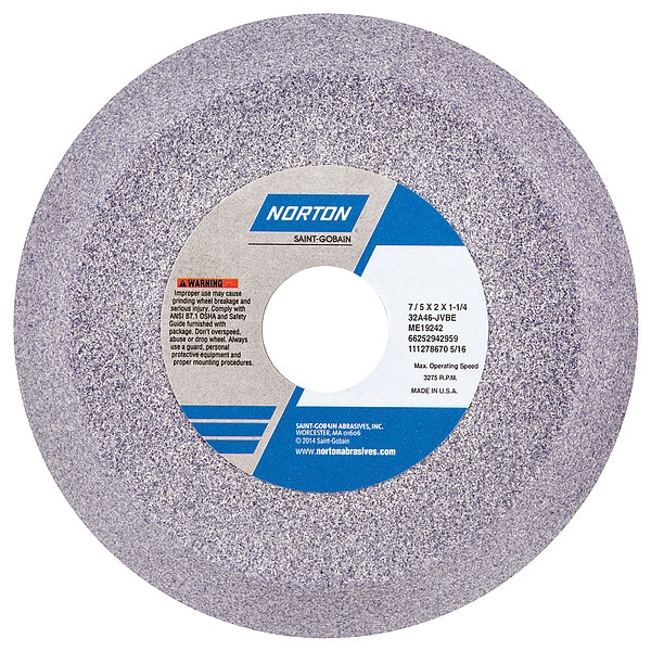 Norton Abrasives Flaring Cup Wheel, 7 Diax2 Tx1.25 AH, PK5 66252942959 Zoro