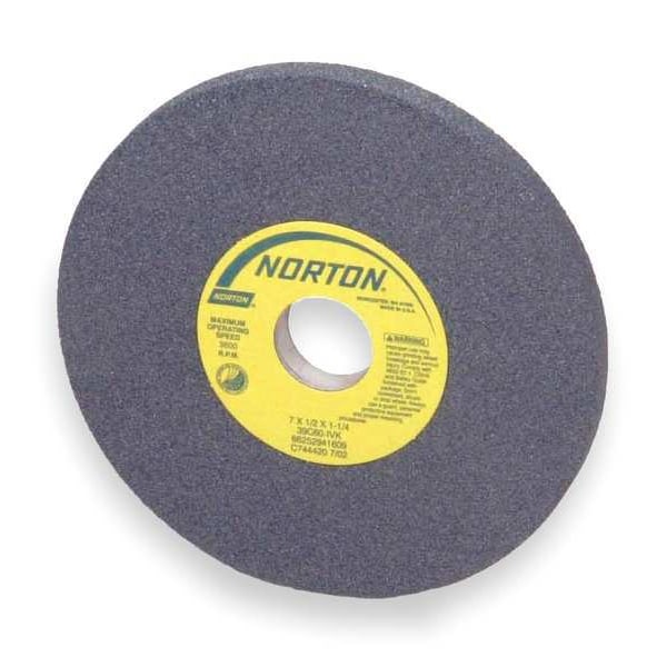 Norton Abrasives Grinding Wheel, T1, 3x1x1/2, SC, 60G, Blk, PK5 66243529166 Zoro