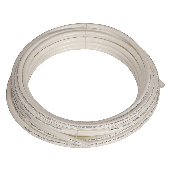 Zoro Select PEX Tubing, White, 1 in, 100 ft, 100 psi Q5PC100X Zoro