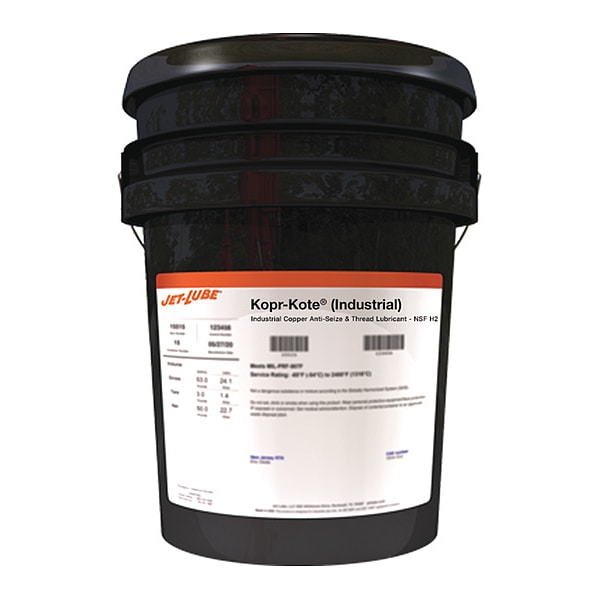 Jet-Lube Anti Seize Compound, Copper, 5 gal, Pail 10093 | Zoro