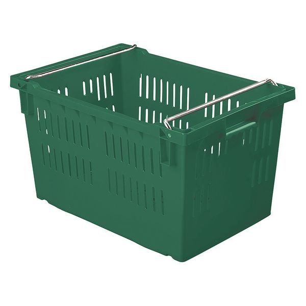Orbis AF241613 Green 35.69 Green Stack and Nest Bin, 235/8"L x 153/