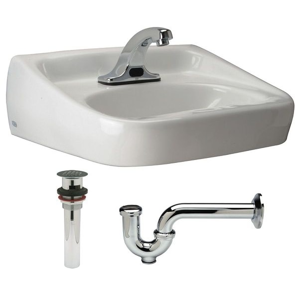 Zurn Wall Mount, 3 Hole, Sensor, White, Lavatory Sink Z5354.664.1.07.00