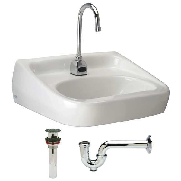 Zurn Wall Mount, 1 Hole, Sensor, White, Lavatory Sink Z5361.749.1.07.00