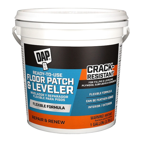 Dap Flexible Floor Patch & Leveler, 1 gal, Pail, Light Gray, Flexible
