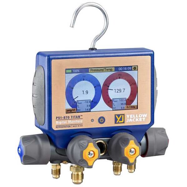 Yellow Jacket Refrigerant Digital Analyzer, 4-Valve 40870