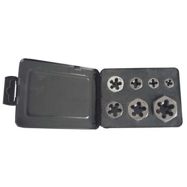 Westward Hex Rethreading Die Set, Metric 7pcs 10M989 Zoro