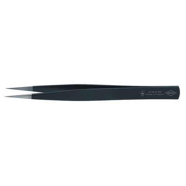 Knipex Precision Tweezers ESD, Pointed Tip 92 28 69 ESD Zoro