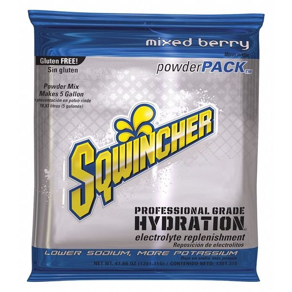 Sqwincher Sports Drink Mix Powder 47.66 oz., Mixed Berry 159016400