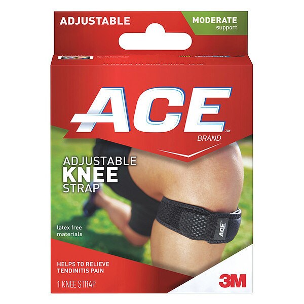 Fascia Per Ginocchio ACE - Regolabile, Taglia Unica - Allevia Il Dolore Da Jumpers Knee, Runners Knee - Supporto Per Tendinite Rotulea E Condromalacia