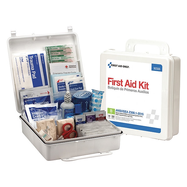 First Aid Only First Aid Kit, Plastic, 50 Person 90566 Zoro