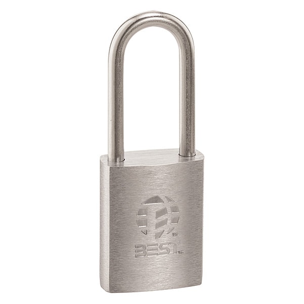 Dormakaba Best Access Solutions Padlock, Coreless, Long Shackle, Steel