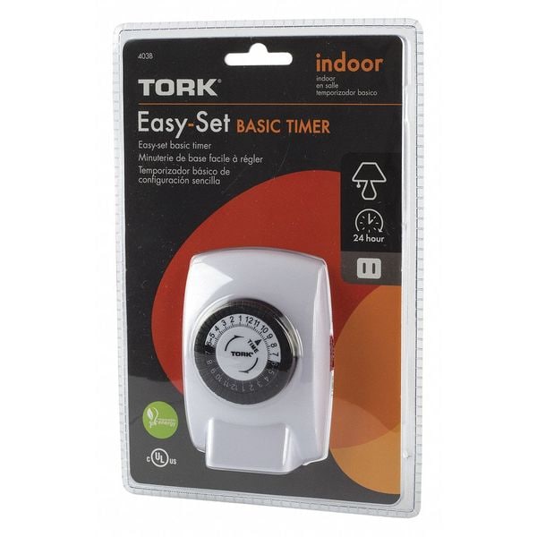 Tork PlugIn Timer, Indoor, LED/CFL 403B Zoro