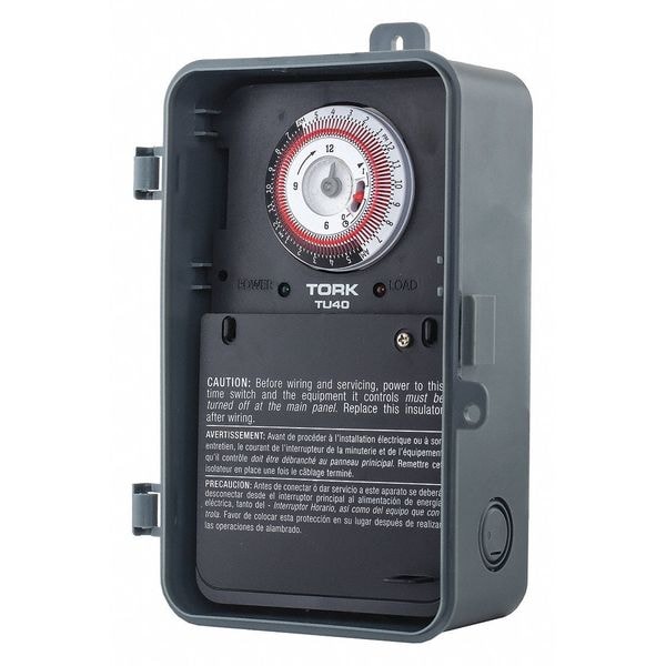 Tork Time Switch, Mechanical, EasySet, 120277V TU40 Zoro