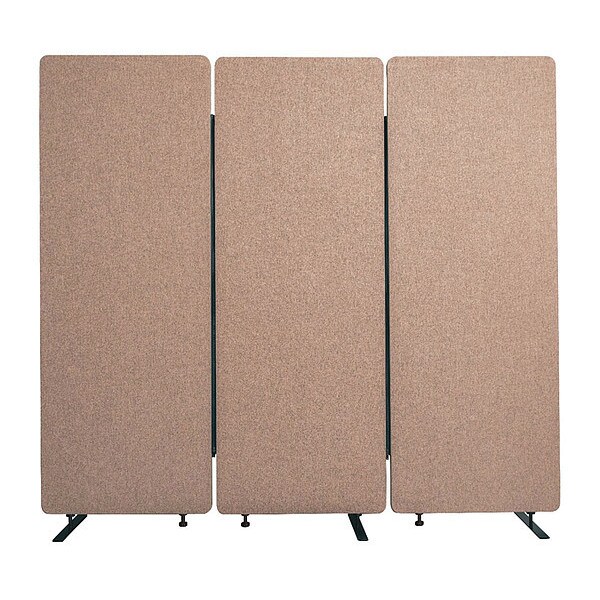 Luxor RECLAIM Acoustic Room Dividers, 3 Panels, Desert Sand RCLM7266ZDS