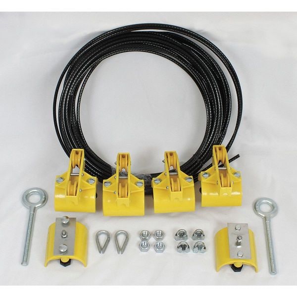 Kh Industries Festoon System Kit, 1/4 In Rope, L 60 Ft FTSWFLKIT60 Zoro