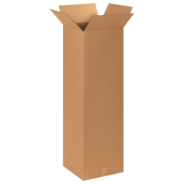 Zoro Select Tall Corrugated Boxes, 15" x 15" x 48", Kraft 11A734 Zoro