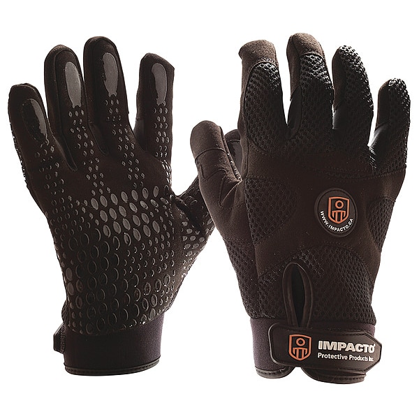 Impacto AntiVibration Gloves, M, Black, PR BG408M Zoro