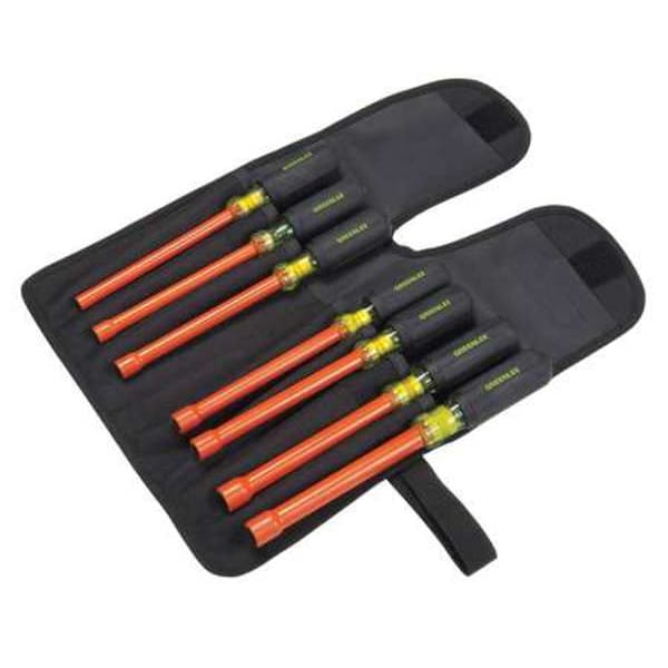 Greenlee Nut Driver Set, 7 Pieces, SAE, Hollow, Ins 025303NHINS Zoro
